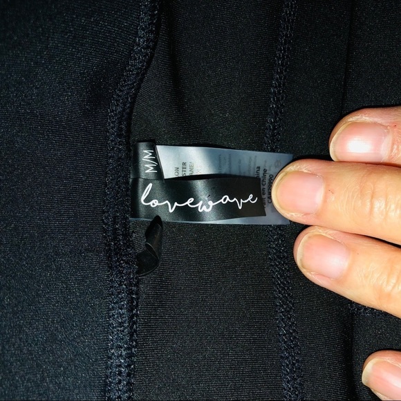 Revolve Athletic Bike Shorts by Lovewave Black M High Rise longline - Picture 3 of 12